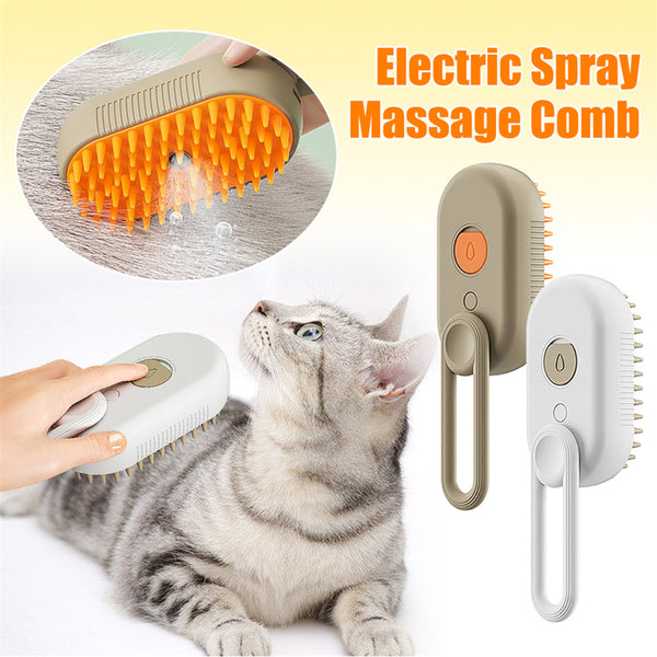 3-in-1 Fellpflege-Dampfbürste für Hunde & Katzen